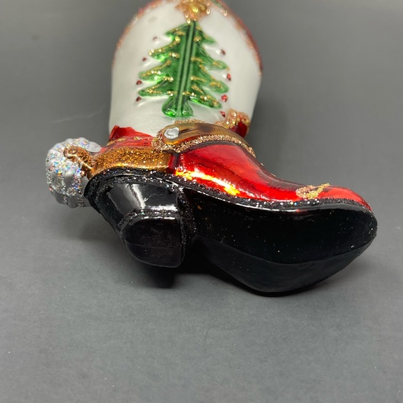 OLD WORLD CHRISTMAS: Cowboy Boot Ornament. With original box - Picture 4 of 7